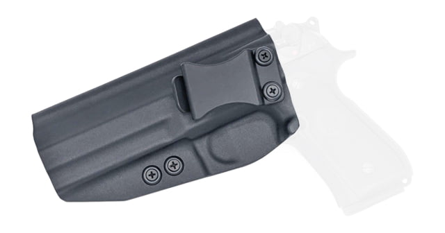 Rounded IWB KYDEX Holster Beretta 92 Compact Left Hand Black - Rounded