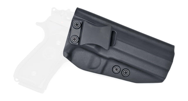 Rounded IWB KYDEX Holster Beretta 92 Compact Right Hand Black - Rounded