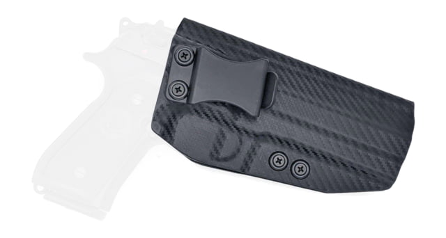 Rounded IWB KYDEX Holster Beretta 92 Compact Right Hand Carbon Fiber - Rounded