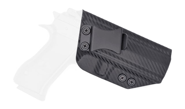 Rounded IWB KYDEX Holster IWI Jericho 941 FS9 Mid Steel Frame RH Carbon Fiber - Rounded