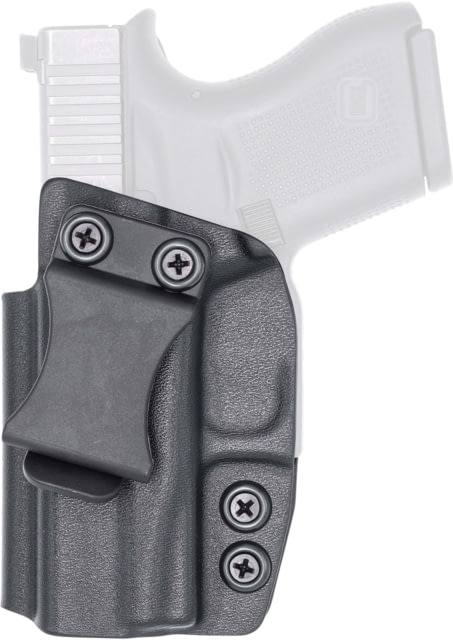 Rounded IWB KYDEX Holster Optics Ready for Glock 43 Left Black - Rounded