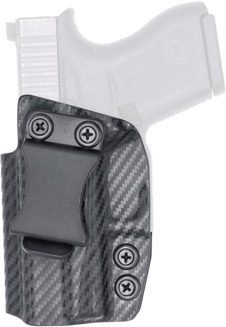 Rounded IWB KYDEX Holster Optics Ready for Glock 43 Left Carbon Fiber Black - Rounded