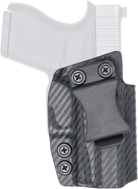 Rounded IWB KYDEX Holster Optics Ready for Glock 43 Right Carbon Fiber Black - Rounded