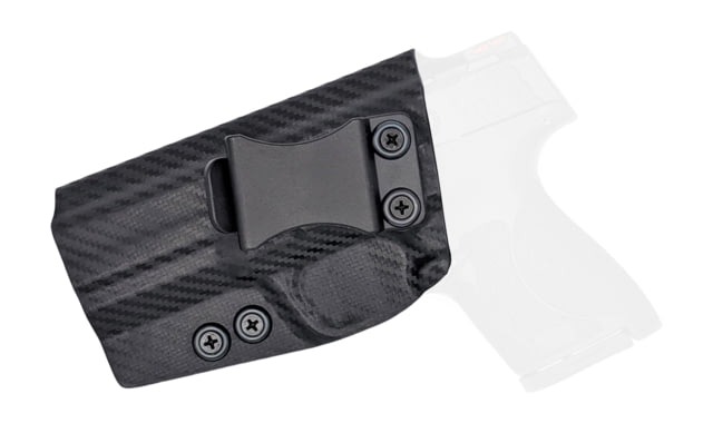 Rounded IWB KYDEX Holster S&W M&P 9mm/40SW Shield M2.0 4in Barrel Left Hand Carbon Fiber - Rounded