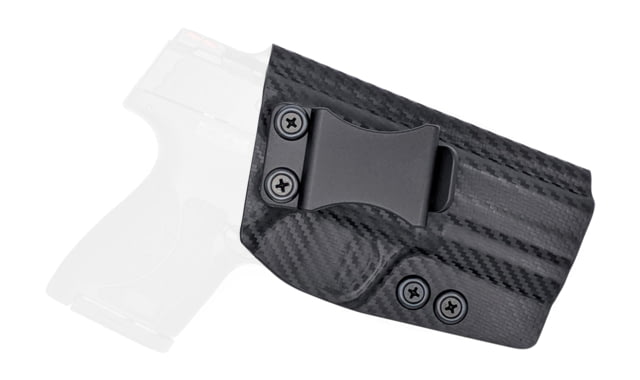 Rounded IWB KYDEX Holster S&W M&P 9mm/40SW Shield M2.0 4in Barrel Right Hand Carbon Fiber - Rounded