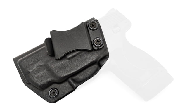 Rounded IWB KYDEX Holster S&W M&P SHIELD 45ACP w/Integrated Crimson Trace Laser LH Black CEA000478 - Rounded