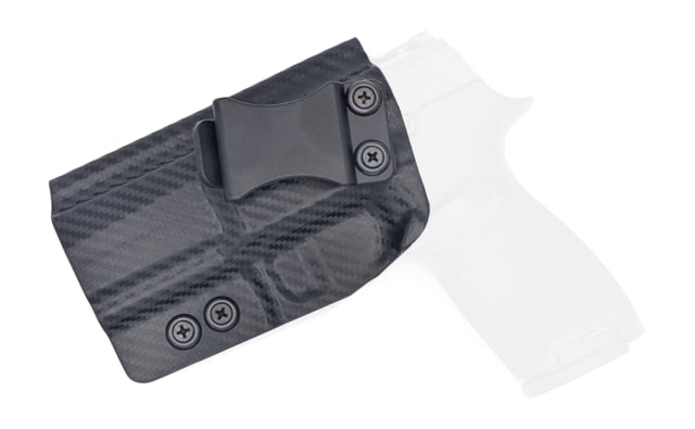 Rounded IWB KYDEX Holster Sig Sauer P320 Full Size Left Hand Carbon Fiber - Rounded