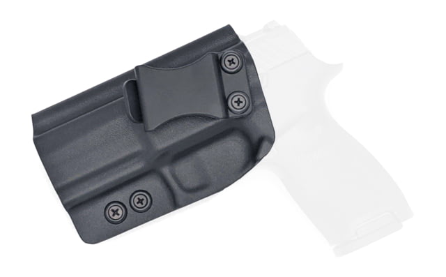 Rounded IWB KYDEX Holster Sig Sauer P320 Full Size Left Hand Black - Rounded