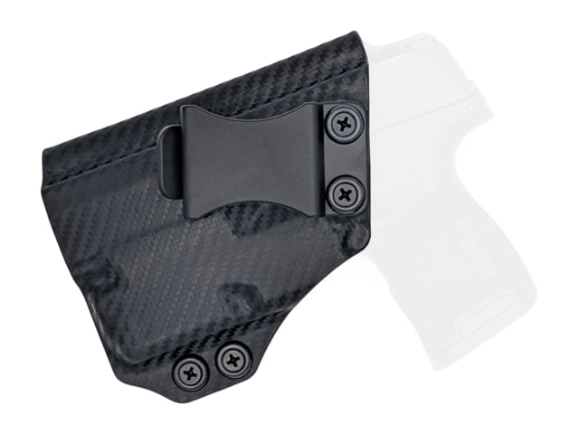 Rounded IWB KYDEX Holster Sig Sauer P365 w/TLR-6 Left Hand Carbon Fiber - Rounded