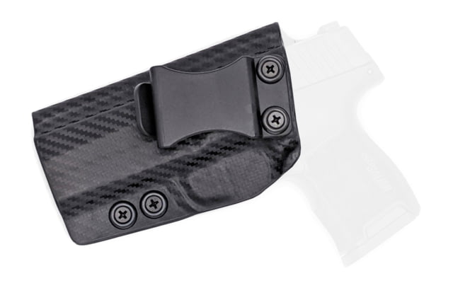 Rounded IWB KYDEX Holster Sig Sauer P365 XL Left Hand Carbon Fiber - Rounded