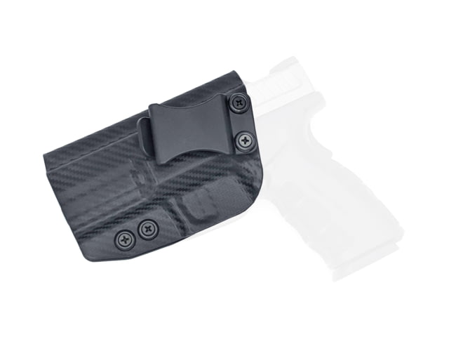 Rounded IWB KYDEX Holster Springfield XD 4in Full Size Service Model Gen1 Left Hand Carbon Fiber - Rounded