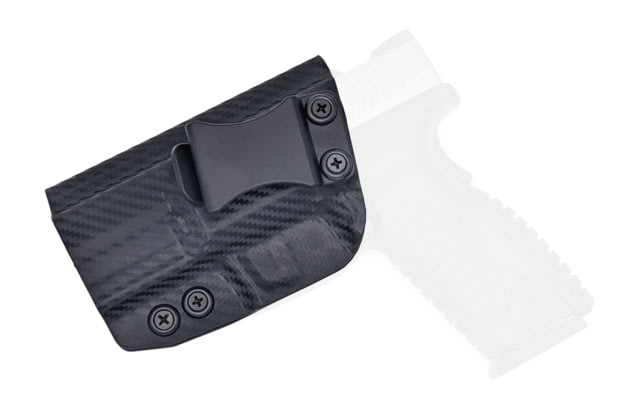 Rounded IWB KYDEX Holster Springfield XD-M 3.8in 9mm Left Hand Carbon Fiber - Rounded