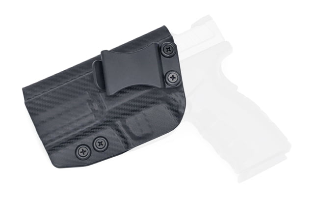 Rounded IWB KYDEX Holster Springfield XD MOD.2 4in Full Size Service Model Left Hand Carbon Fiber Black - Rounded