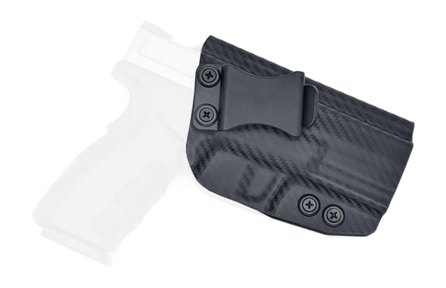 Rounded IWB KYDEX Holster Springfield XD MOD.2 4in Full Size Service Model Right Hand Carbon Fiber Black - Rounded
