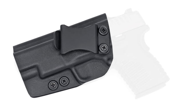 Rounded IWB KYDEX Holster Springfield XD-S 4.0in Left Hand Black - Rounded