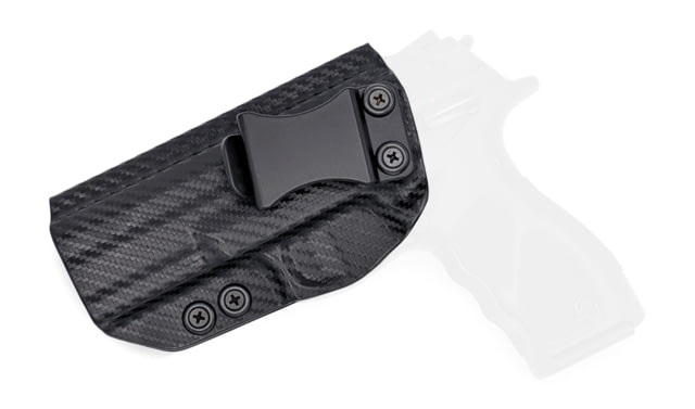 Rounded IWB KYDEX Holster Taurus TH9/TH40 Full Size Left Hand Carbon Fiber - Rounded
