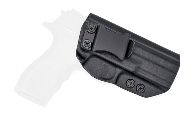 Rounded IWB KYDEX Holster Taurus TH9/TH40 Full Size Right Hand Black - Rounded