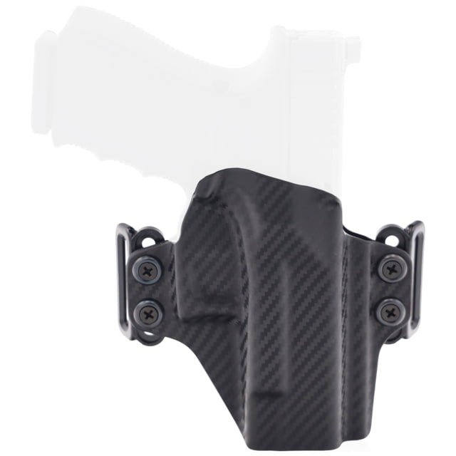 Rounded OWB KYDEX Belt Loop Holster Springfield Hellcat Ambidextrous Black - Rounded