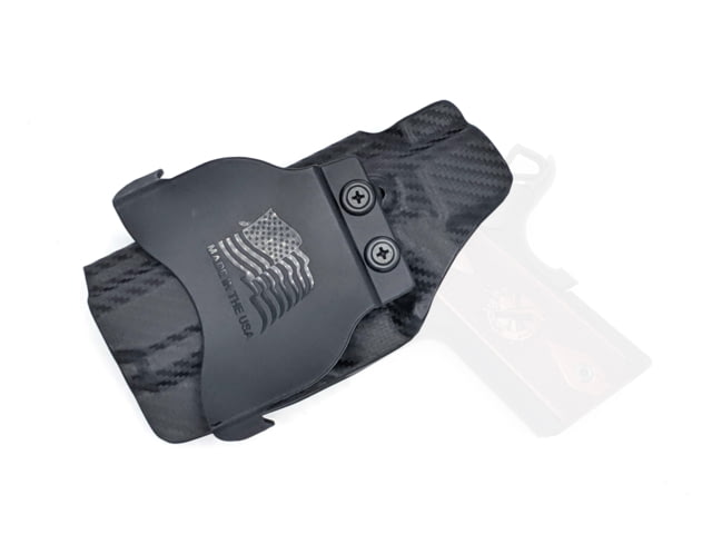 Rounded OWB KYDEX Paddle Holster  3.5in Officer Non-Rail Right Hand Carbon Fiber - Rounded Gear