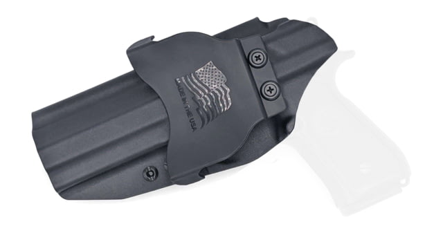 Rounded OWB KYDEX Paddle Holster Beretta 92 Compact Right Hand Black CEC000521 - Rounded