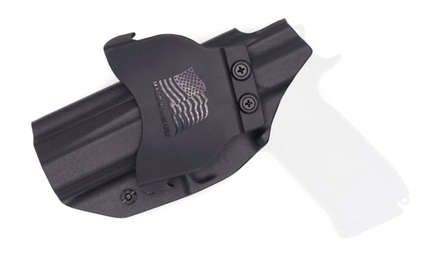 Rounded OWB KYDEX Paddle Holster CZ P10 Compact AMBI Black - Rounded