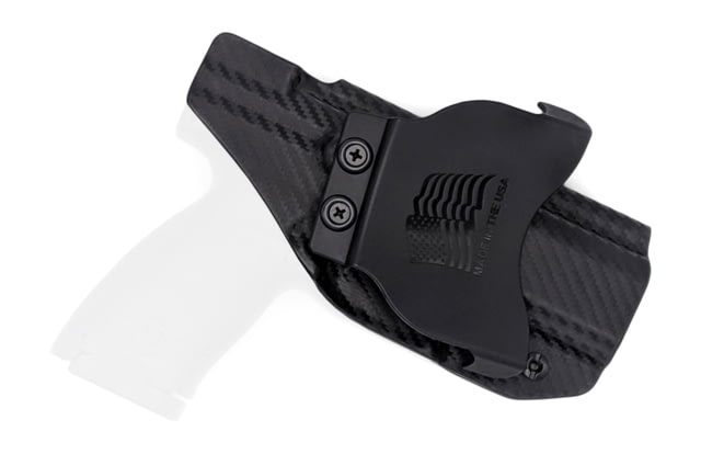 Rounded OWB KYDEX Paddle Holster CZ P-10 F Left Hand Carbon Fiber - Rounded
