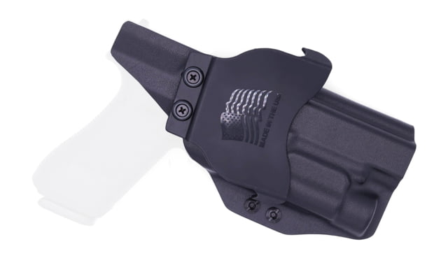 Rounded OWB KYDEX Paddle Holster Glock 17 19 19X 22 23 31 32 34 35 45 Gen 1-5 w/ TLR-1 LH Black - Rounded