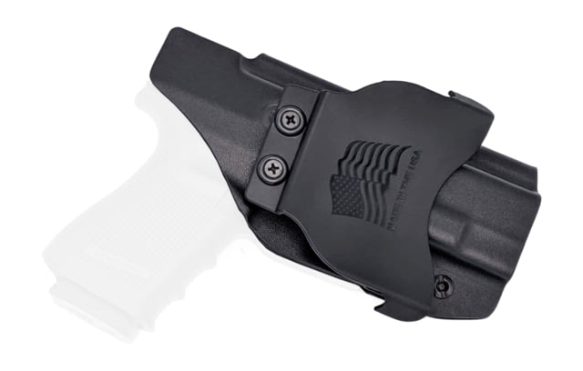 Rounded OWB KYDEX Paddle Holster Glock 17-45 Left Hand Black GLKf - Rounded