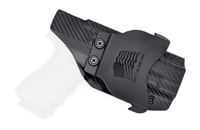 Rounded OWB KYDEX Paddle Holster Glock 34 RMR Cut Left Hand Carbon Fiber - Rounded