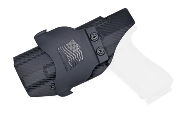 Rounded OWB KYDEX Paddle Holster Glock  Gen 1-5 Right Hand Carbon Fiber - Rounded