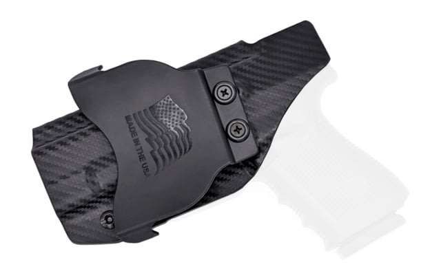 Rounded OWB KYDEX Paddle Holster Glock 19/19X/23/32/45 Gen 1-5 Right Hand Carbon Fiber - Rounded