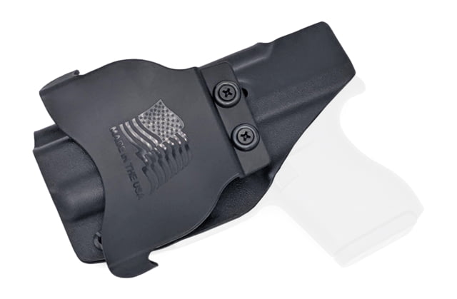Rounded OWB KYDEX Paddle Holster Glock 43/43X Right Hand Black - Rounded