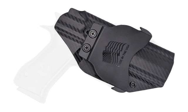 Rounded OWB KYDEX Paddle Holster IWI Jericho 941 FS9 Mid Steel Frame LH Carbon Fiber - Rounded