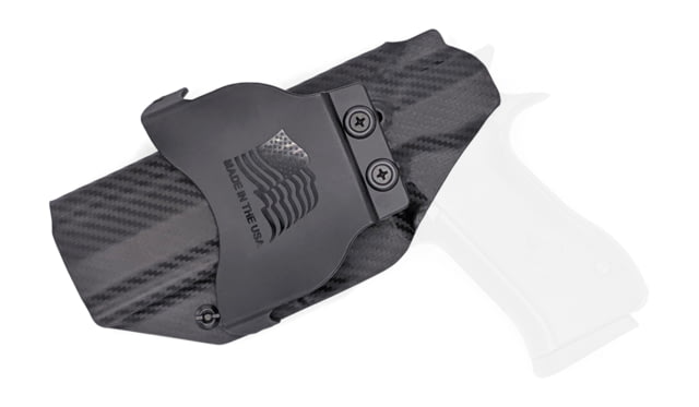 Rounded OWB KYDEX Paddle Holster IWI Jericho 941 FS9 Mid Steel Frame RH Carbon Fiber - Rounded