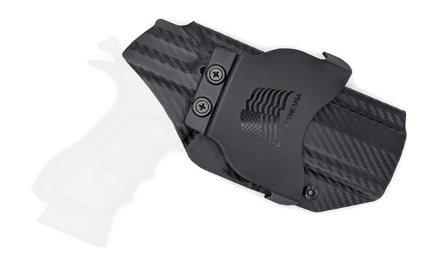 Rounded OWB KYDEX Paddle Holster IWI Jericho 941 PSL9 Mid Poly Frame LH Carbon Fiber Black - Rounded