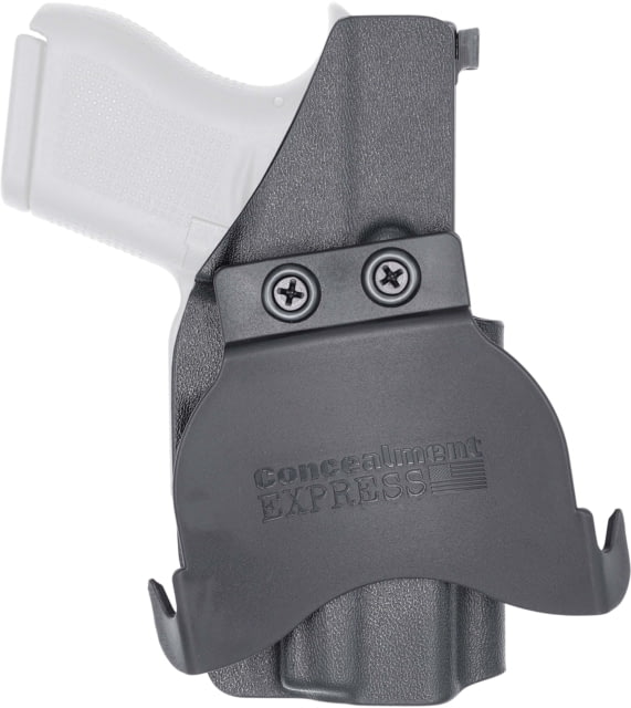 Rounded OWB KYDEX Paddle Holster Optics Ready for Glock 43 Left Black - Rounded