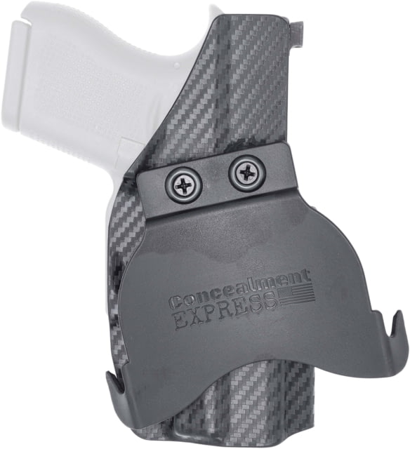 Rounded OWB KYDEX Paddle Holster Optics Ready for Glock 43 Left Carbon Fiber Black - Rounded