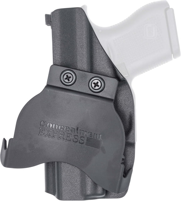 Rounded OWB KYDEX Paddle Holster Optics Ready for Glock 43 Right Black - Rounded