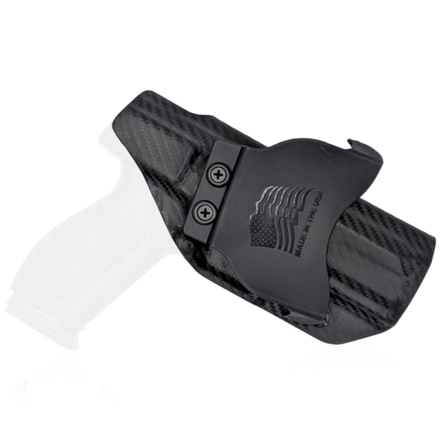 Rounded OWB Paddle Holster Ruger LCP Max Right Hand Carbon Fiber - Rounded
