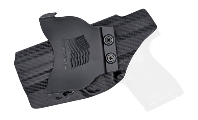 Rounded OWB Paddle Holster S&W M&P 9mm/40SW Shield M2.0 4in RH Carbon Fiber - Rounded