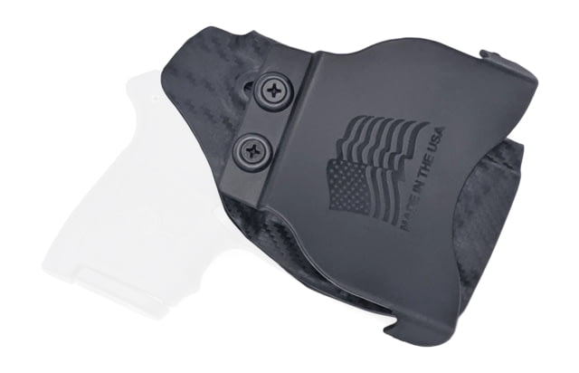 Rounded OWB KYDEX Paddle Holster S&W M&P Bodyguard 380 Left Hand Carbon Fiber Black CEC000312 - Rounded Gear