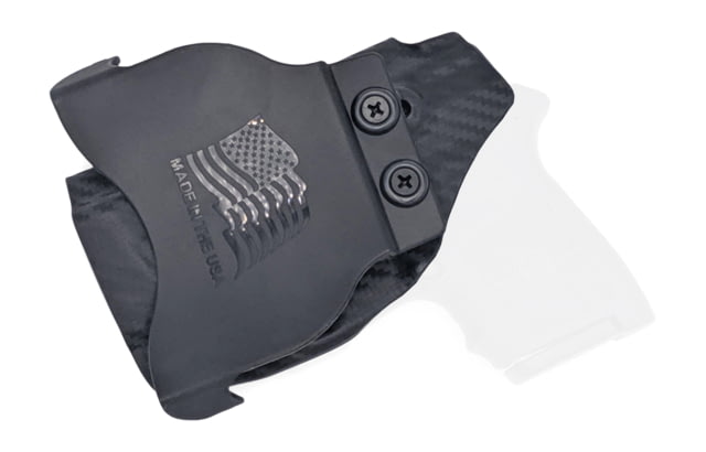 Rounded OWB KYDEX Paddle Holster S&W M&P Bodyguard 380 Right Hand Carbon Fiber Black CEC000311 - Rounded Gear