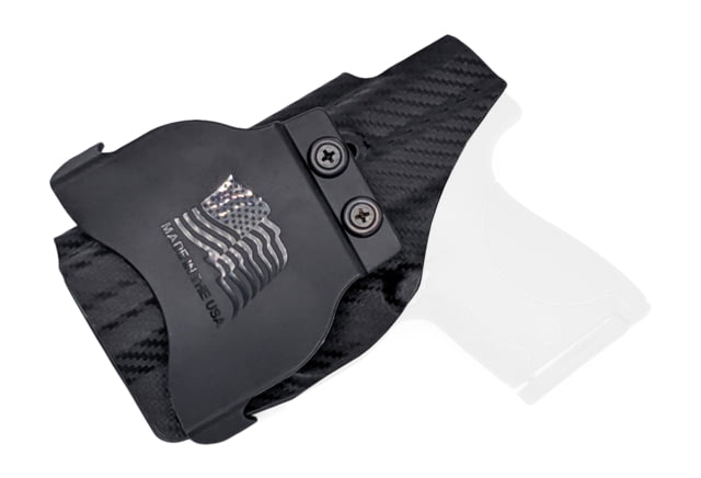 Rounded OWB Paddle Holster S&W M&P SHIELD 9mm/40SW SHIELD M2.0 & Perf. Center - Non-Laser Right Hand Carbon Fiber - Rounded