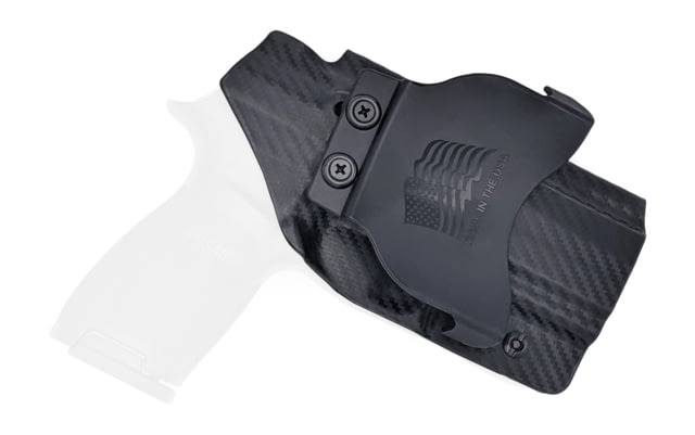 Rounded OWB KYDEX Paddle Holster Sig Sauer P320 Full Size Left Hand Carbon Fiber - Rounded