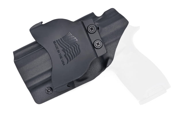 Rounded OWB KYDEX Paddle Holster Sig Sauer P320 Full Size Right Hand Black - Rounded