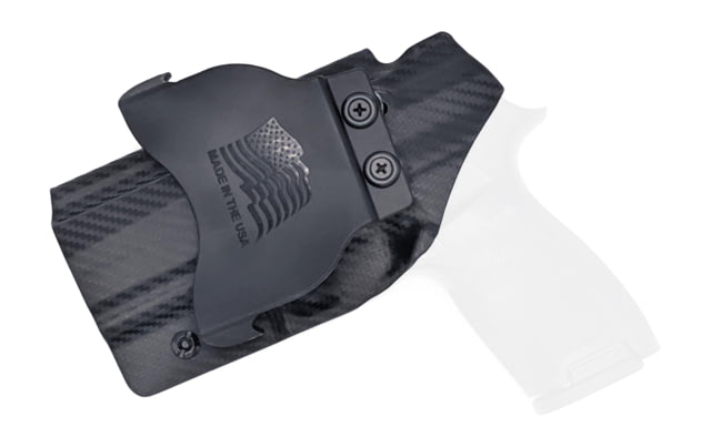 Rounded OWB KYDEX Paddle Holster Sig Sauer P320 Full Size Right Hand Carbon Fiber - Rounded