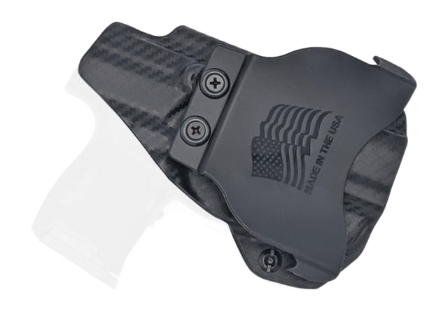 Rounded OWB KYDEX Paddle Holster Sig Sauer P365 w/Lima Laser Left Hand Carbon Fiber - Rounded