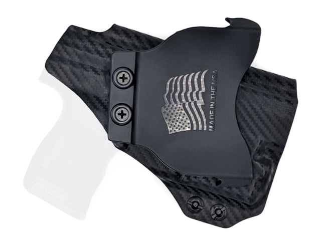 Rounded OWB KYDEX Paddle Holster Sig Sauer P365 w/TLR-6 Left Hand Carbon Fiber - Rounded