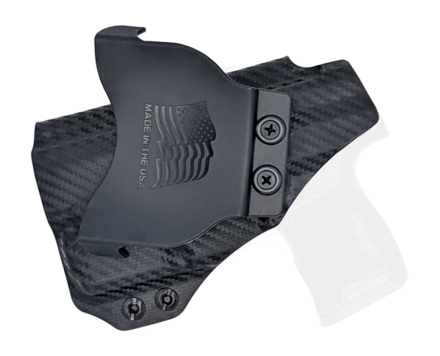 Rounded OWB KYDEX Paddle Holster Sig Sauer P365 w/TLR-6 Right Hand Carbon Fiber - Rounded