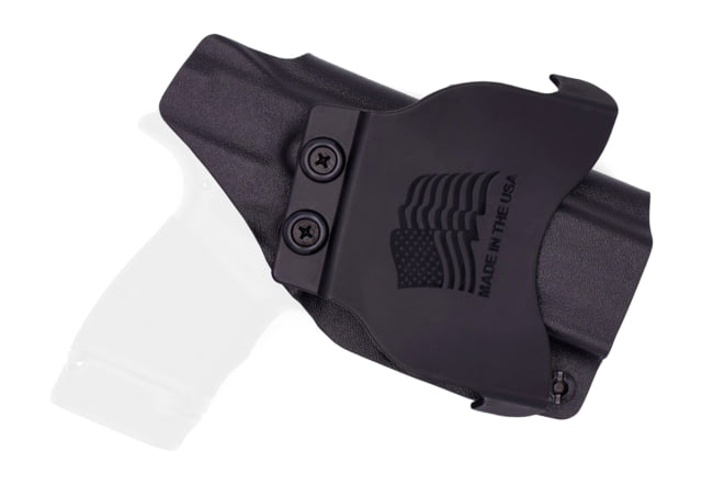 Rounded OWB KYDEX Paddle Holster Springfield Armory Hellcat Right Hand Black - Rounded